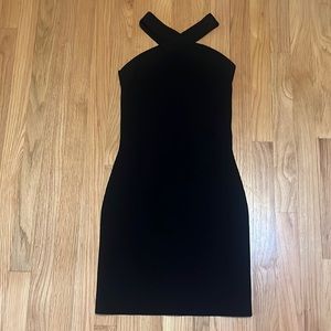 Babaton sexy Black criss cross body hugging dress women’s M Medium